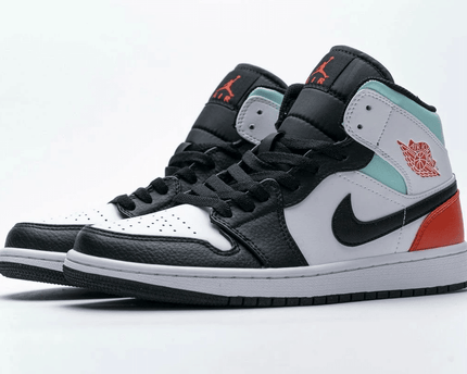 Men's Air Jordan 1 Mid GS Black Toe Shoes