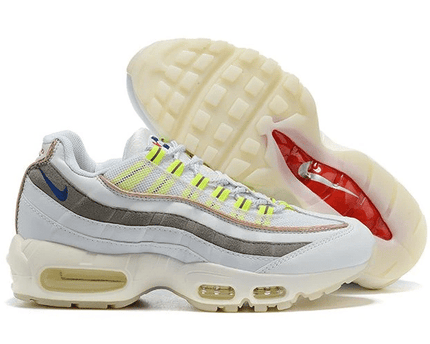 Men's Air Max 95 White Green Lace Shoes