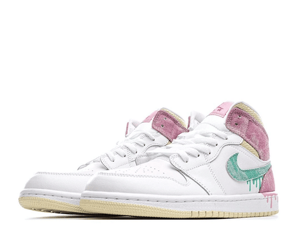 Men's Air Jordan 1 Mid Paint Drip Shoes