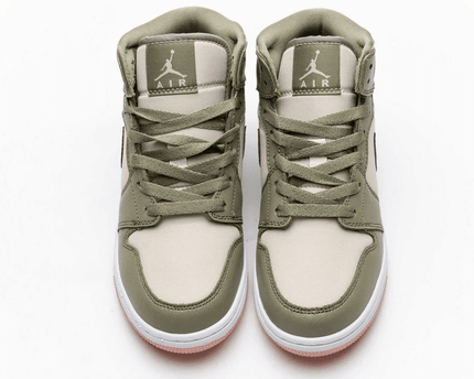 Men's Air Jordan 1 Mid GS Trooper Bleached Coral Shoes
