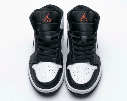 Men's Air Jordan 1 Mid GS Black Toe Shoes