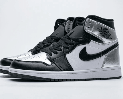 Men's Air Jordan 1 High OG Metallic Silver Shoes