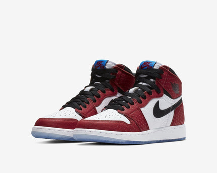 Men's Air Jordan 1 Retro High Spider-Man Origin Story Shoes