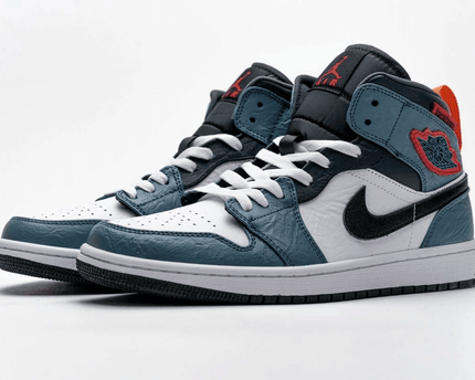 Men's Air Jordan 1 Mid Facetasm Blue Teal Shoes