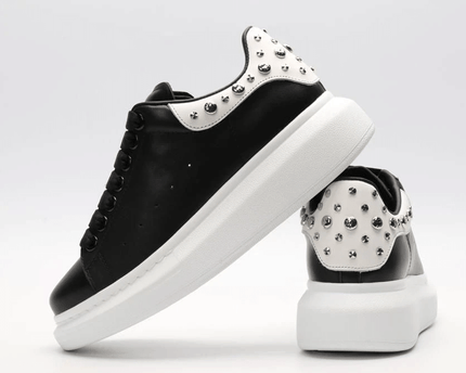 Men's Alexander MCQueen Oversized Sole Leather Sneakers Shoes V2