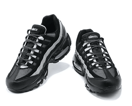 Men's Air Max 95 Black Silver Grey Shoes