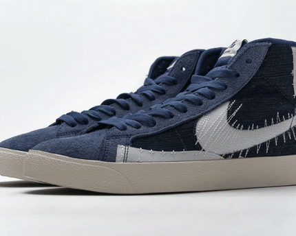 Men's Blazer Mid 77 Mid Premium Sashiko Navy Shoes