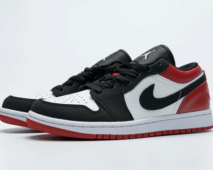 Men's Air Jordan 1 Low Black White Red Shoes