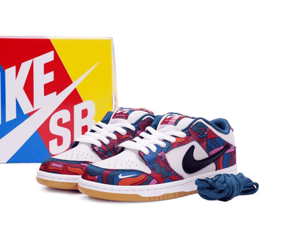 Men's Parra x SB Dunk Low Pro QS Abstract Art Shoes