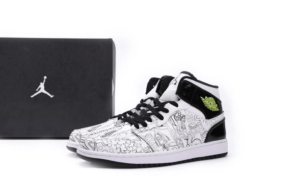 Men's Air Jordan 1 Mid SE GS DIY Shoes