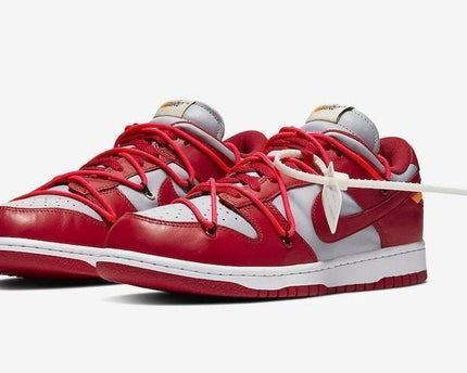 Men's Dunk Low Off White University Red Shoes