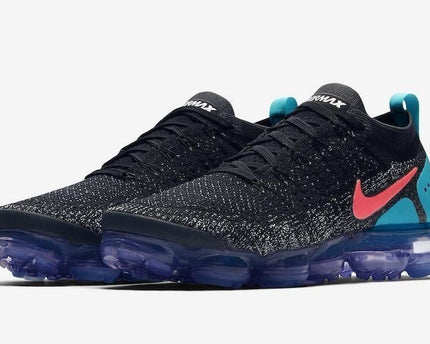Men's Vapormax 2.0 Flyknit Black Hot Punch Shoes