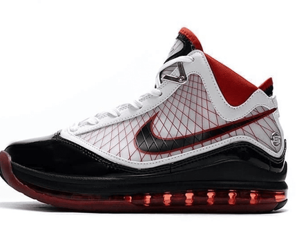 Men's Air Max Lebron 7 VII White Black Red Shoes