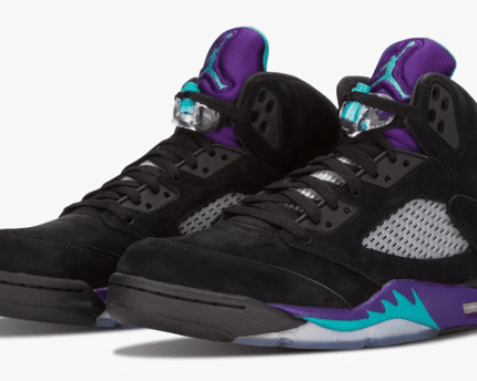 Men's Air Jordan 5 Black Grape Shoes