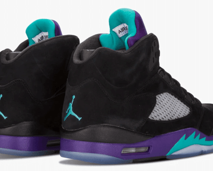 Men's Air Jordan 5 Black Grape Shoes