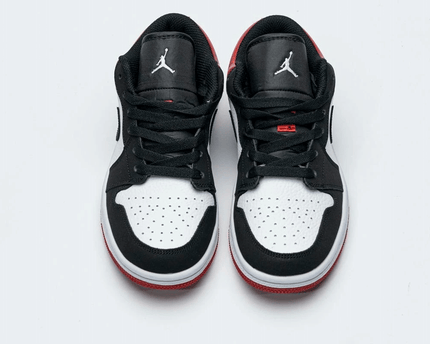 Men's Air Jordan 1 Low Black White Red Shoes