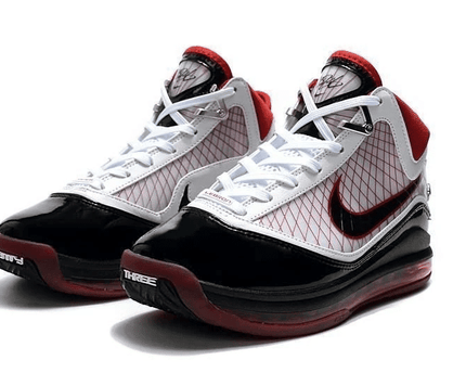 Men's Air Max Lebron 7 VII White Black Red Shoes