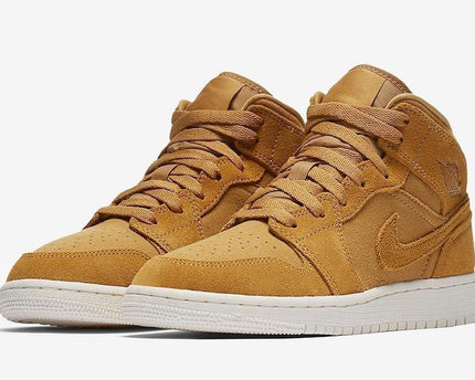 Men's Air Jordan 1 Wheat White Shoes