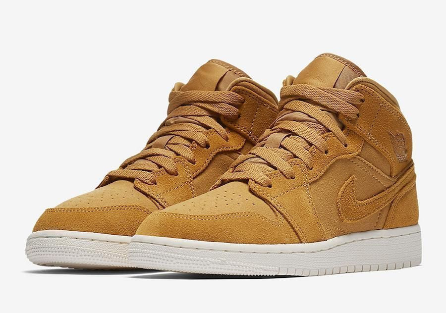 Men's Air Jordan 1 Wheat White Shoes