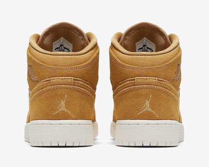 Men's Air Jordan 1 Wheat White Shoes