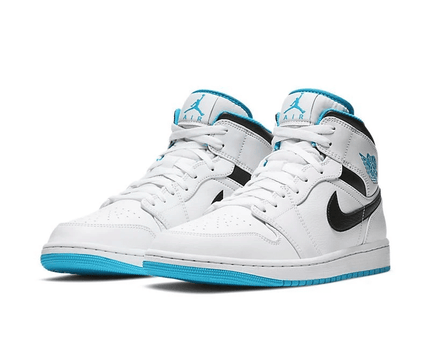 Men's Air Jordan 1 Mid Laser Blue Shoes
