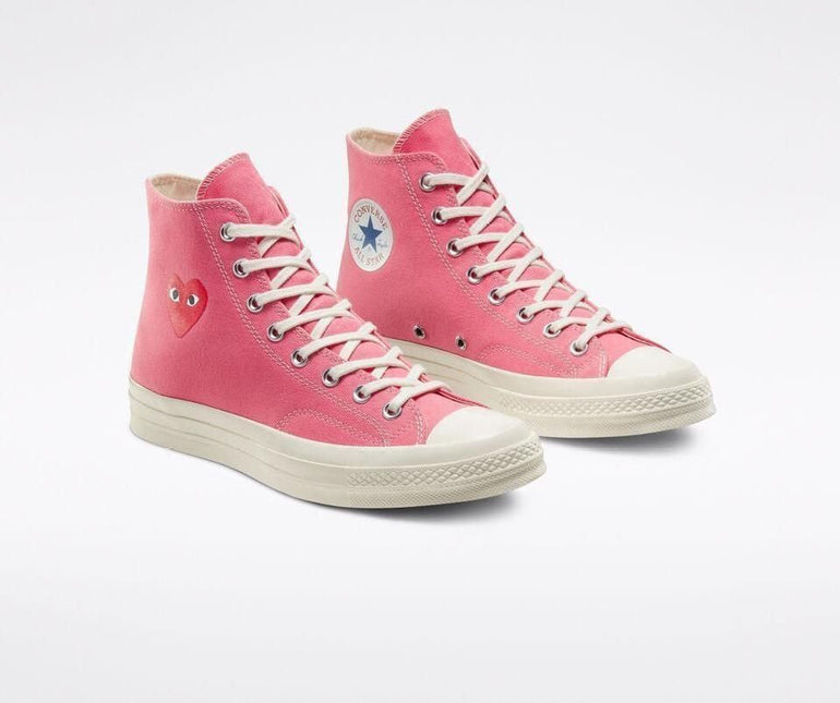Men's Play Comme Des Garcons X Converse High Top Pink Shoes
