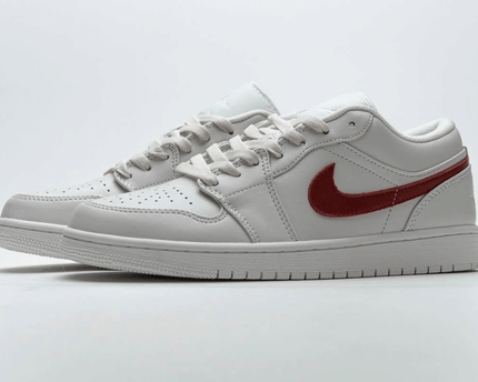 Men's Air Jordan 1 Low Milk White Red Shoes