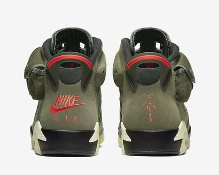 Men's Air Jordan 6 X Travis Scott Olive Shoes
