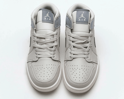 Men's Air Jordan 1 Mid Light Bone Grey Fog Shoes