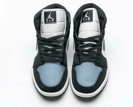 Men's Air Jordan 1 Mid Satin Grey Shoes