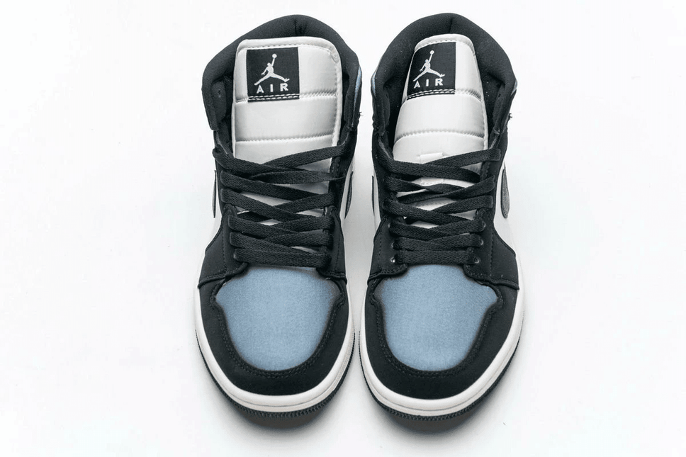 Men's Air Jordan 1 Mid Satin Grey Shoes