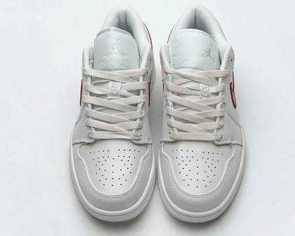 Men's Air Jordan 1 Low Milk White Red Shoes