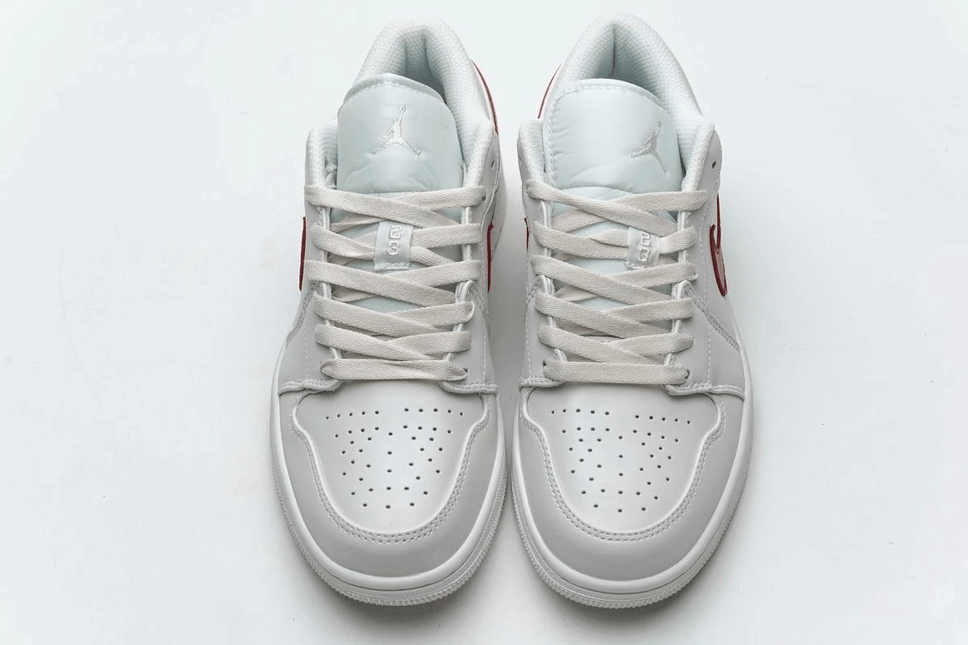 Men's Air Jordan 1 Low Milk White Red Shoes