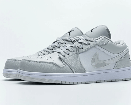 Men's Air Jordan 1 Low White Camo Shoes