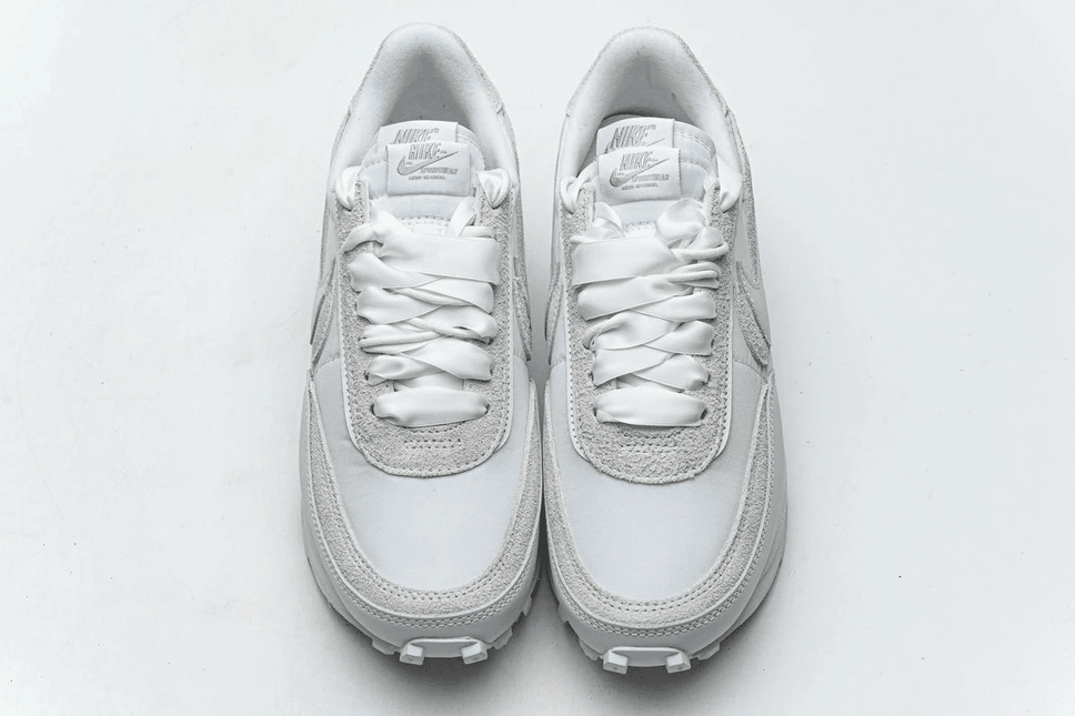 Men's Sacai x LD Waffle White Nylon Shoes