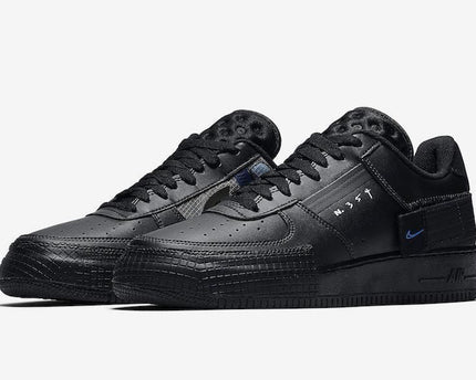 Men's Air Force 1 Type Black Photo Blue Shoes