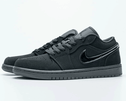 Men's Air Jordan 1 Low Triple Black Shoes