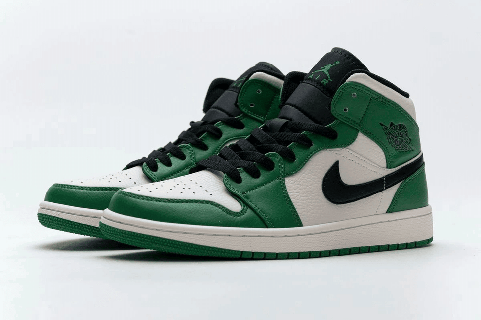 Men's Air Jordan 1 Mid Pine Green Shoes