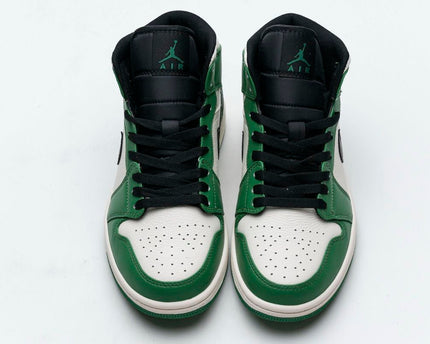 Men's Air Jordan 1 Mid Pine Green Shoes