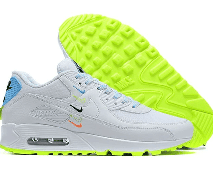 Men's Air Max 90 White Green Shoes