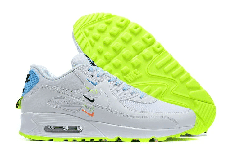 Men's Air Max 90 White Green Shoes