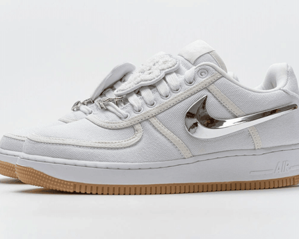 Men's Travis Scott x Air Force 1 White Shoes