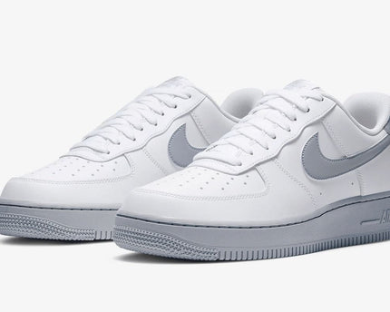 Men's Air Force 1 White Grey Sole Shoes