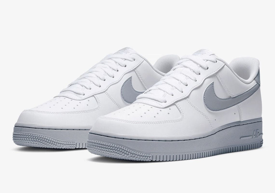 Men's Air Force 1 White Grey Sole Shoes