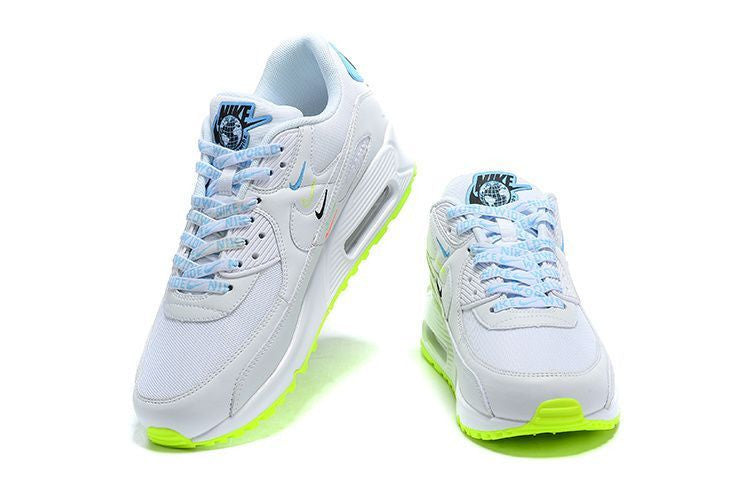 Men's Air Max 90 White Green Shoes