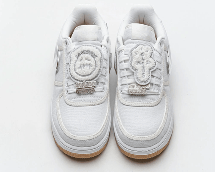 Men's Travis Scott x Air Force 1 White Shoes