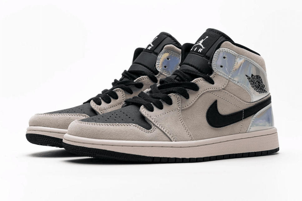 Men's Air Jordan 1 Mid Chrome Wings Shoes