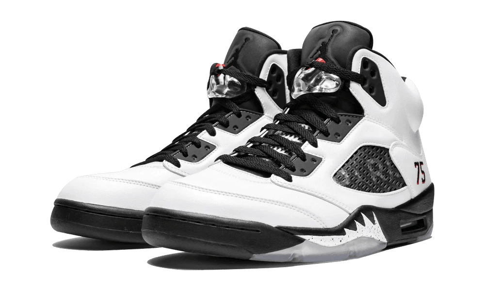 Men's Air Jordan 5 Paris Saint Germain PSG White Shoes