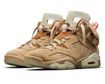 Men's Travis Scott x Air Jordan 6 British Khaki Shoes