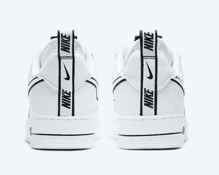 Men's Air Force 1 Low Velcro Patches and Oversized Heel Tabs White Shoes
